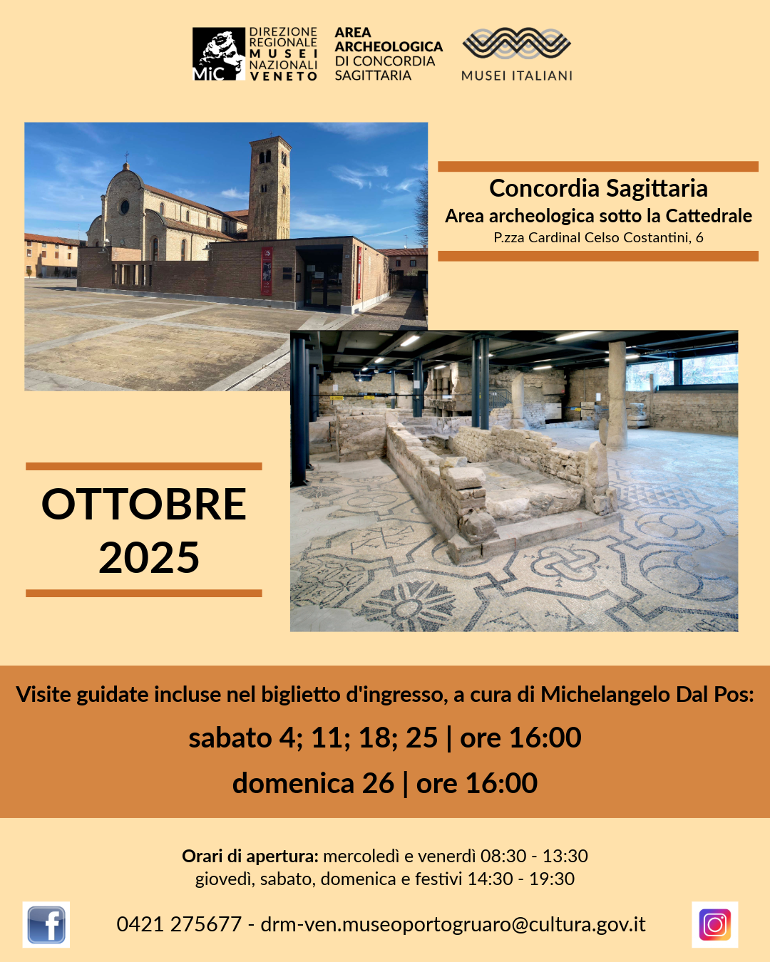 Visite guidate ad ottobre | Area archeologica sotto la Cattedrale di Concordia Sagittaria
